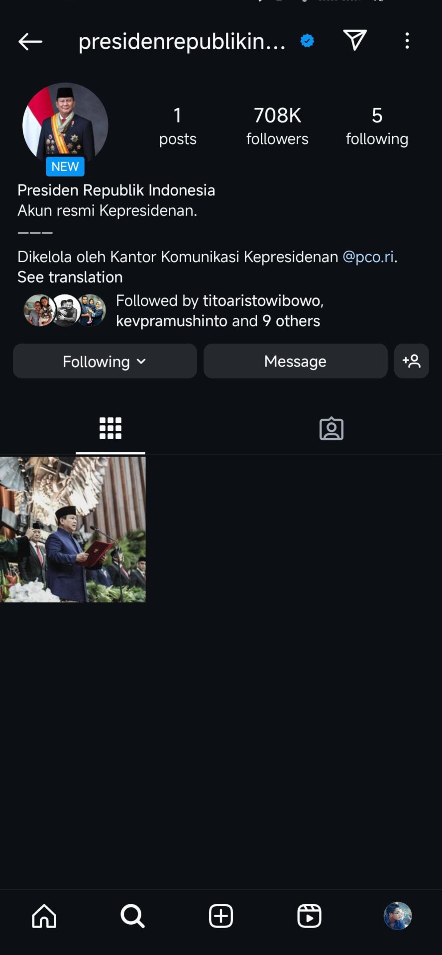 Akun IG Presiden Republik Indonesia! Punya Siapa? 1 Akun Presidenrepublikindonesia | Akun IG Presiden Republik Indonesia! Punya Siapa?